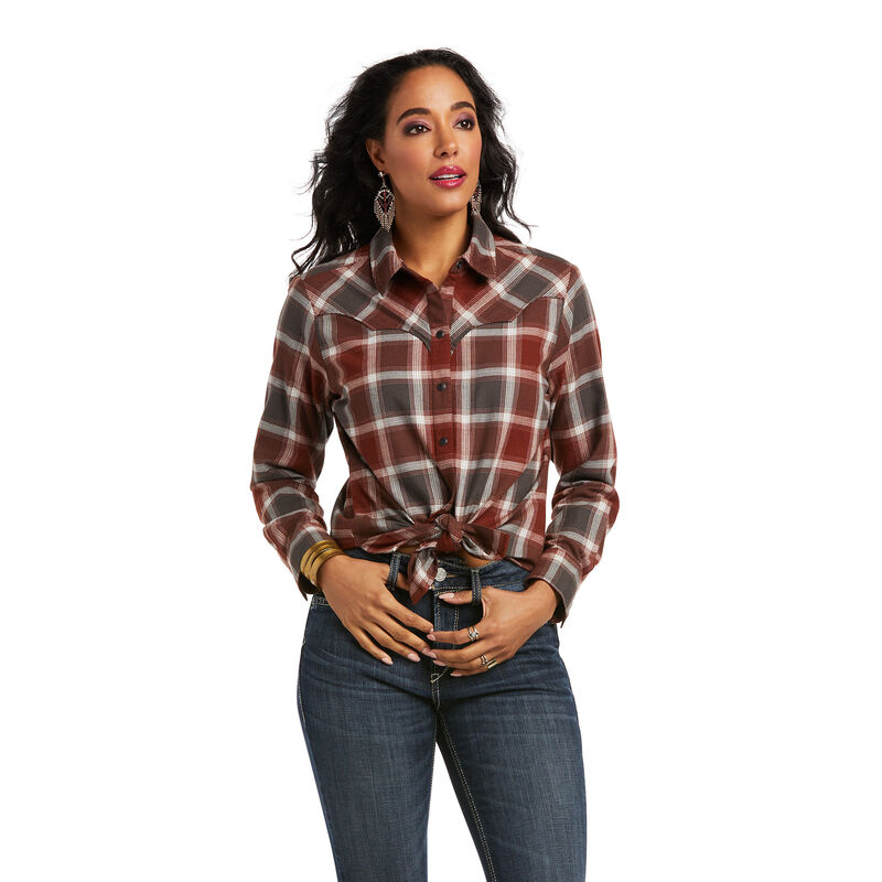 Ariat Hemden Damen - Lucky Star Grau/Braun ( SWMLY-9356 )